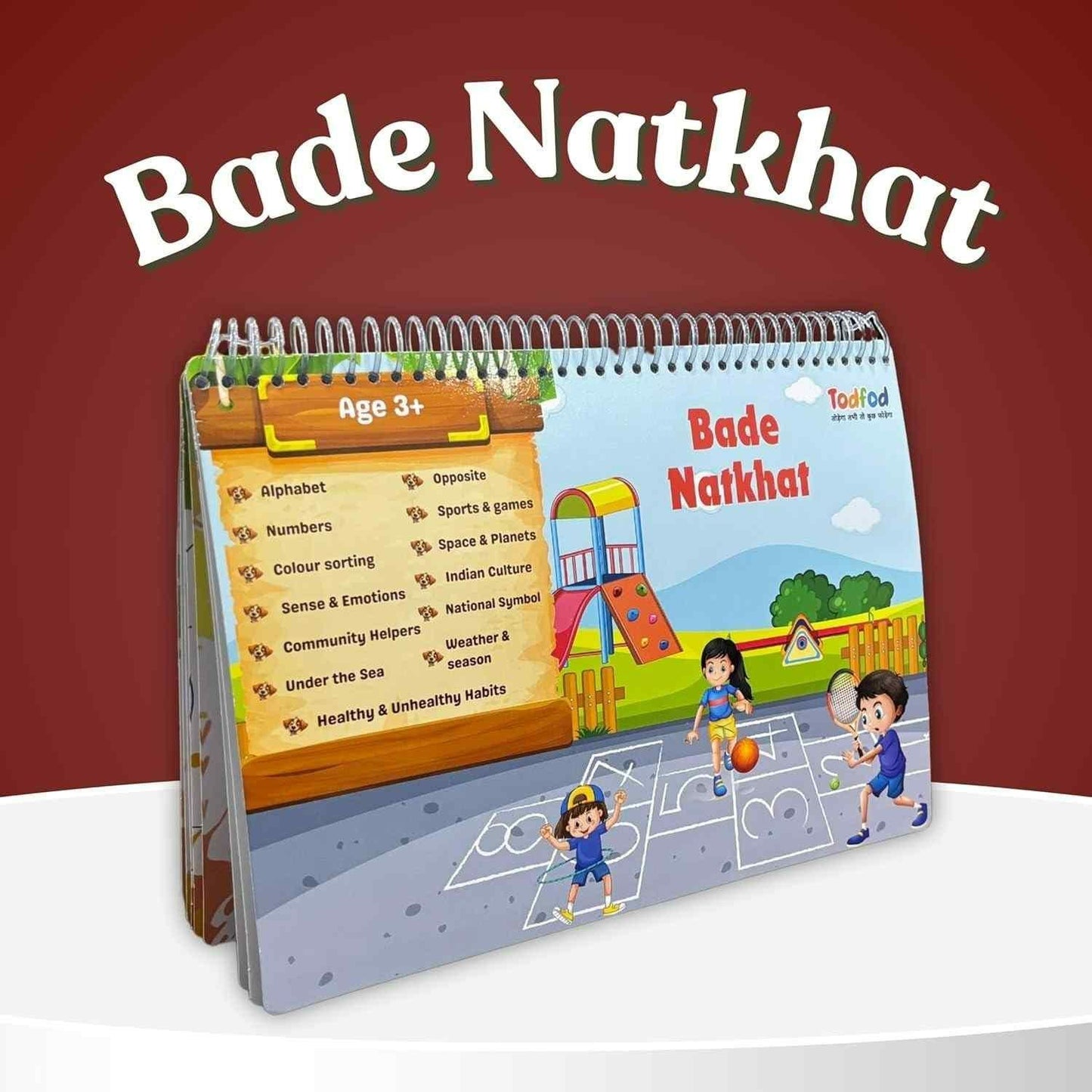 TodFod Bade Natkhat All in One Early Learning Board Book For Kids