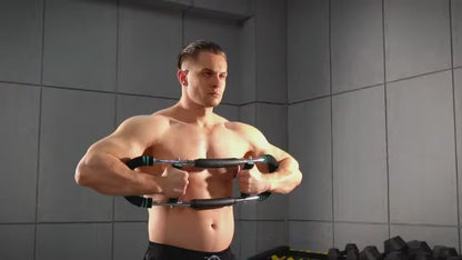 Chest Expander Arm Trainer 40-90lb Adjustable Chest Workout Equipment Twister Portable Power Twister Bar, Detachable Design Fitness Anywhere